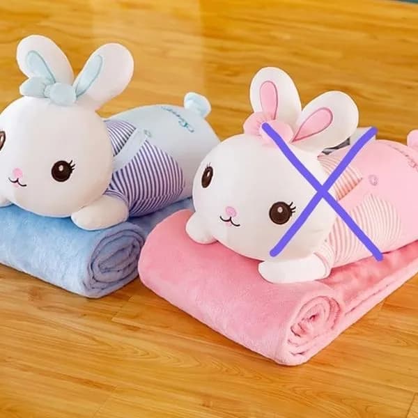 Maskotka na Kocyk Królik Pluszowy Mix Kolorów 6szt.