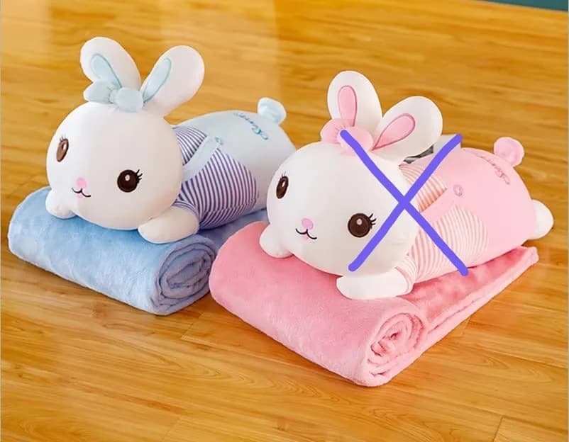 Maskotka na Kocyk Królik Pluszowy Mix Kolorów 6szt.