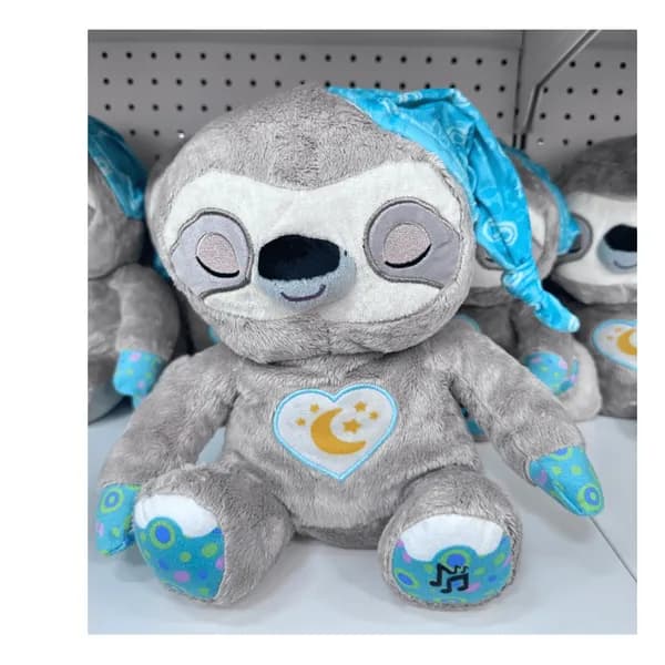 Maskotka Pluszowa Leniwiec 24cm w Niebieskiej Szlafmycy