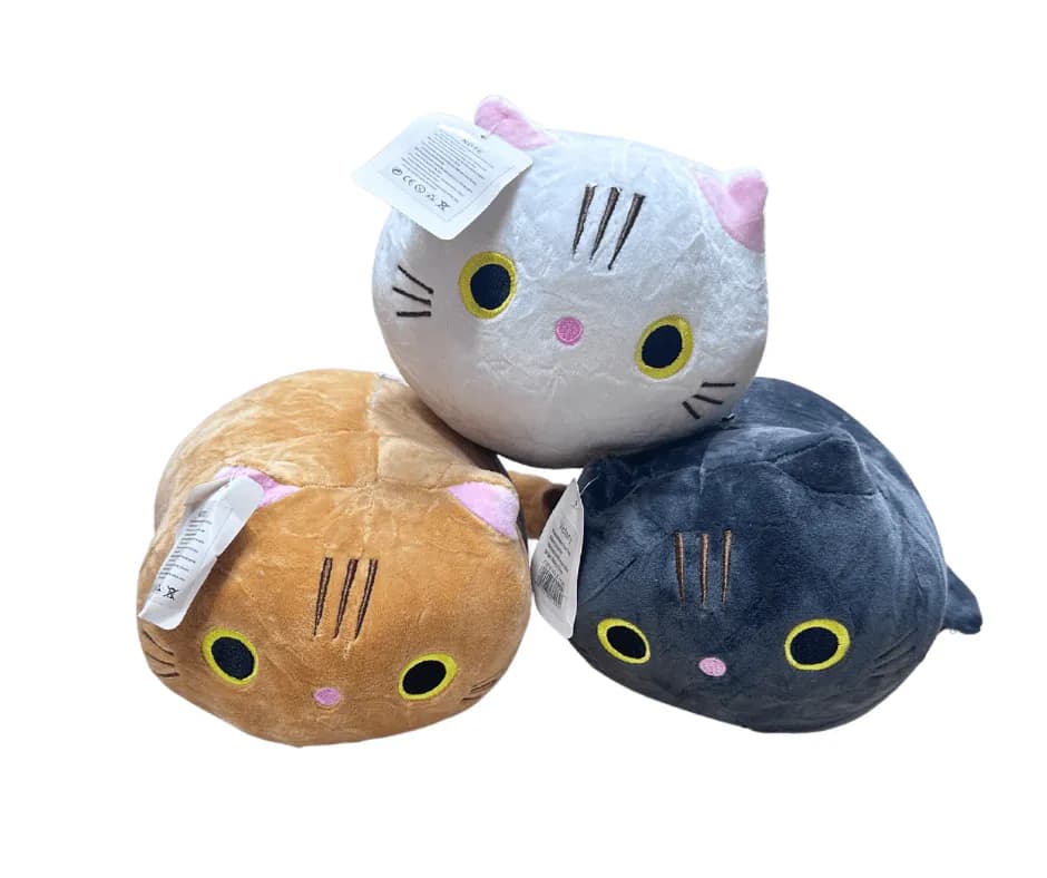 Maskotka Pluszowa Kot 23cm - Okrągły Mix Kolorów