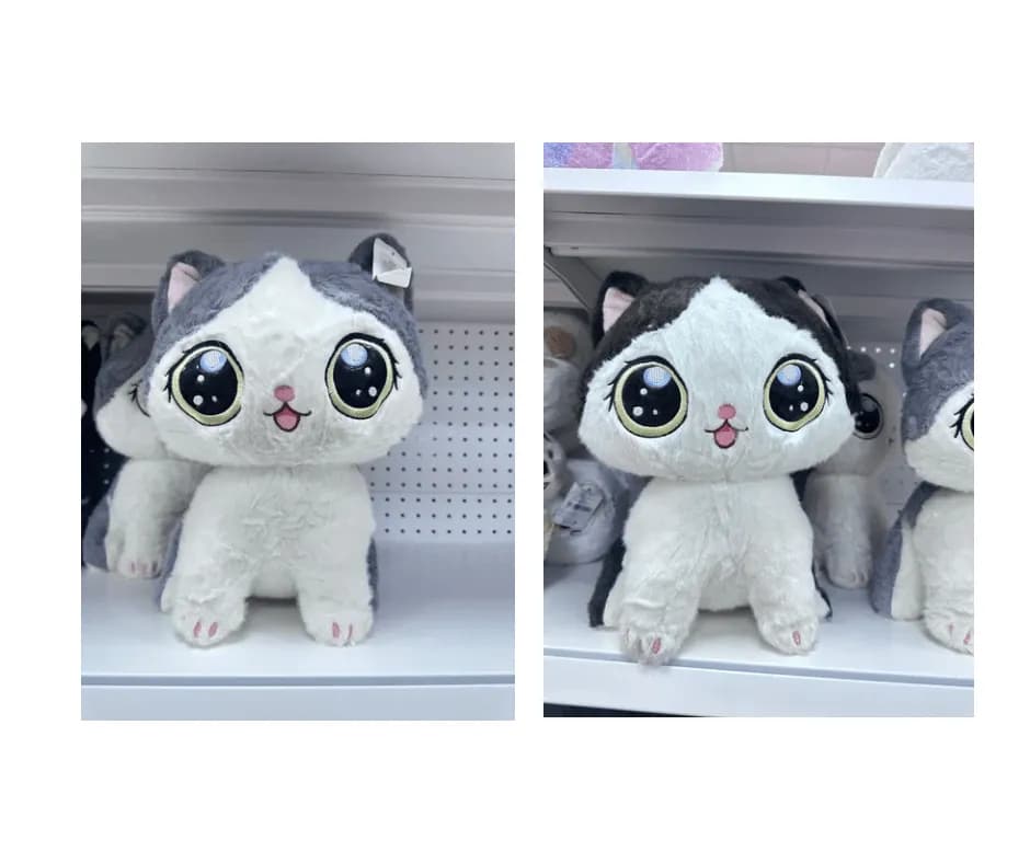 Maskotka Pluszowa Kotek 28cm z Dużymi Oczami Mix Kolorów