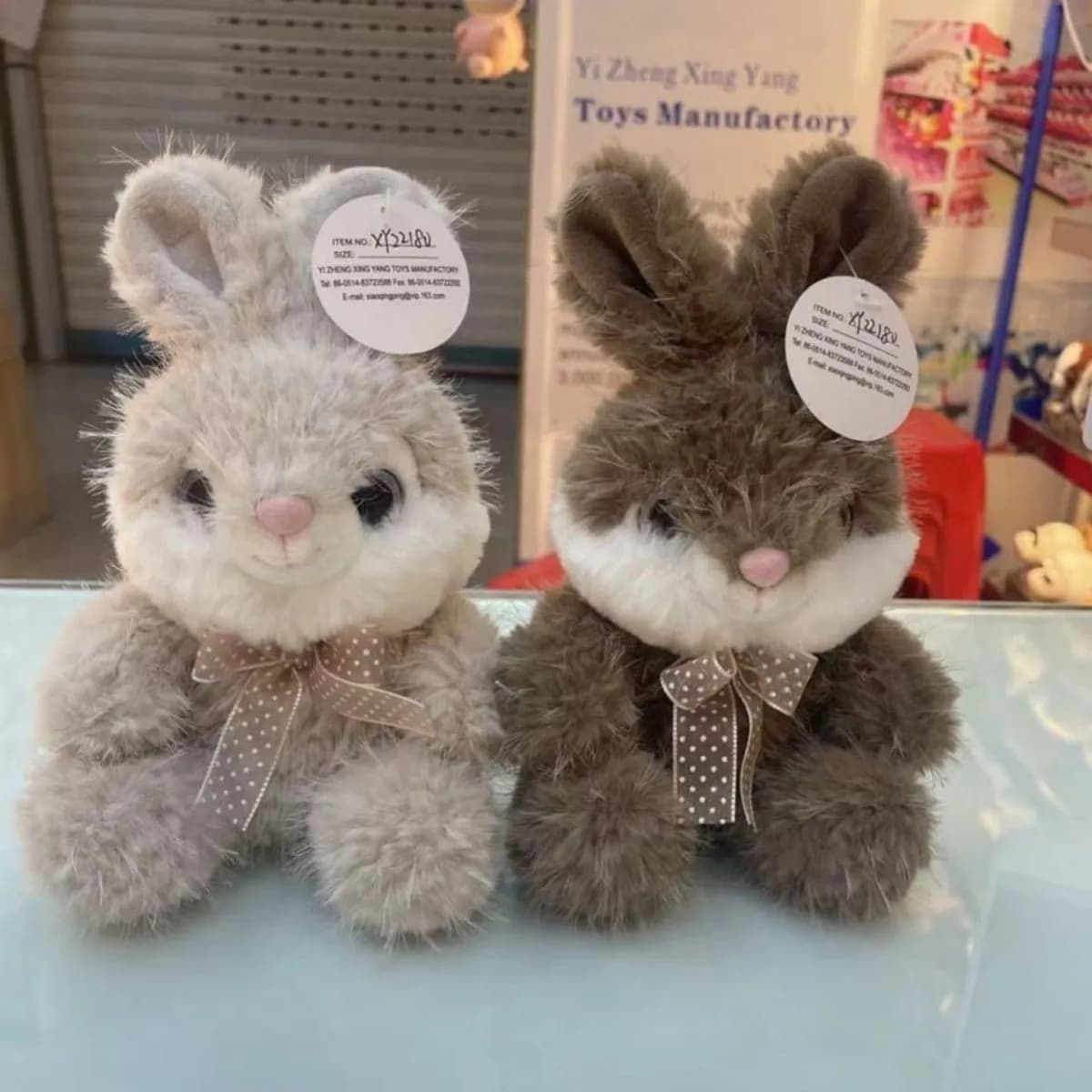 Maskotka Pluszowa Królik z Kokardką, Mix Kolorów, 12 szt.