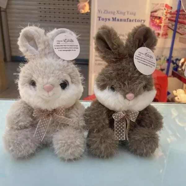 Maskotka Pluszowa Królik z Kokardką, Mix Kolorów, 12 szt.