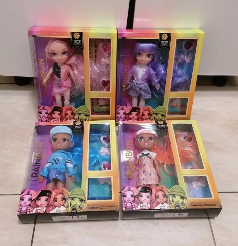 Zabawka Lalka Rainbon dla Dzieci - Zestaw z Akcesoriami, Mix 6 szt.