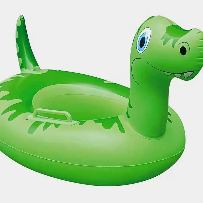 Koło do Pływania z Siedziskiem Dinozaur Zielony z Uchwytami