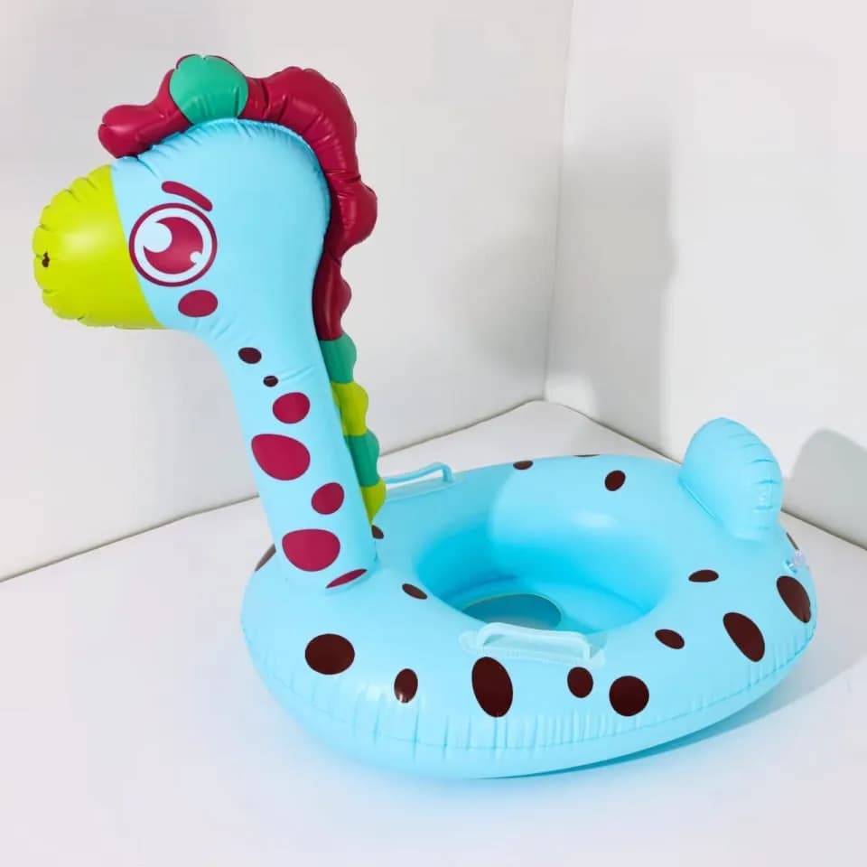 Koło do pływania z siedziskiem i uchwytami, różowa żyrafa