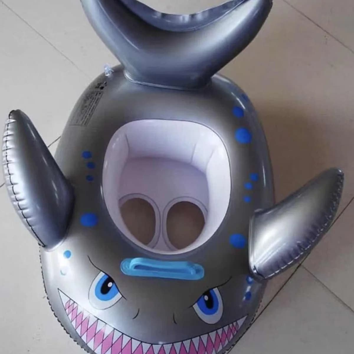 Koło do Pływania z Siedziskiem dla Dzieci, Srebrny Rekin