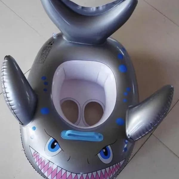 Koło do Pływania z Siedziskiem dla Dzieci, Srebrny Rekin