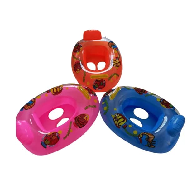 Koło do Pływania z Siedziskiem dla Dzieci, Mix Kolorów, Wzór Rybki
