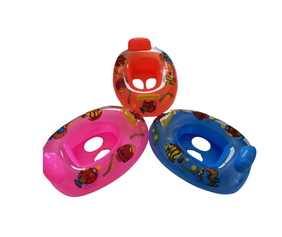 Koło do Pływania z Siedziskiem dla Dzieci, Mix Kolorów, Wzór Rybki