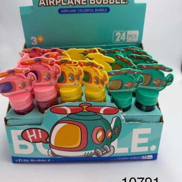 Bańki Mydlane Airplane Bubble - Helikopter Mix Kolorów 48 szt.