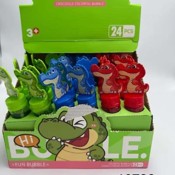 Bańki Mydlane Crocodile Bubble z Figurką Krokodyla, 48 szt. Mix