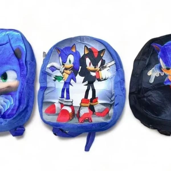 Plecak Sonic pluszowy dla dzieci, mix wzorów (6 szt.)
