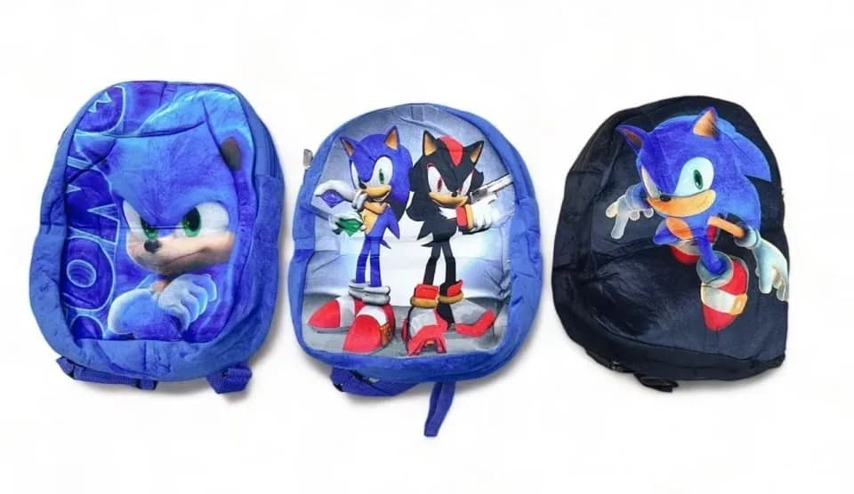 Plecak Sonic pluszowy dla dzieci, mix wzorów (6 szt.)
