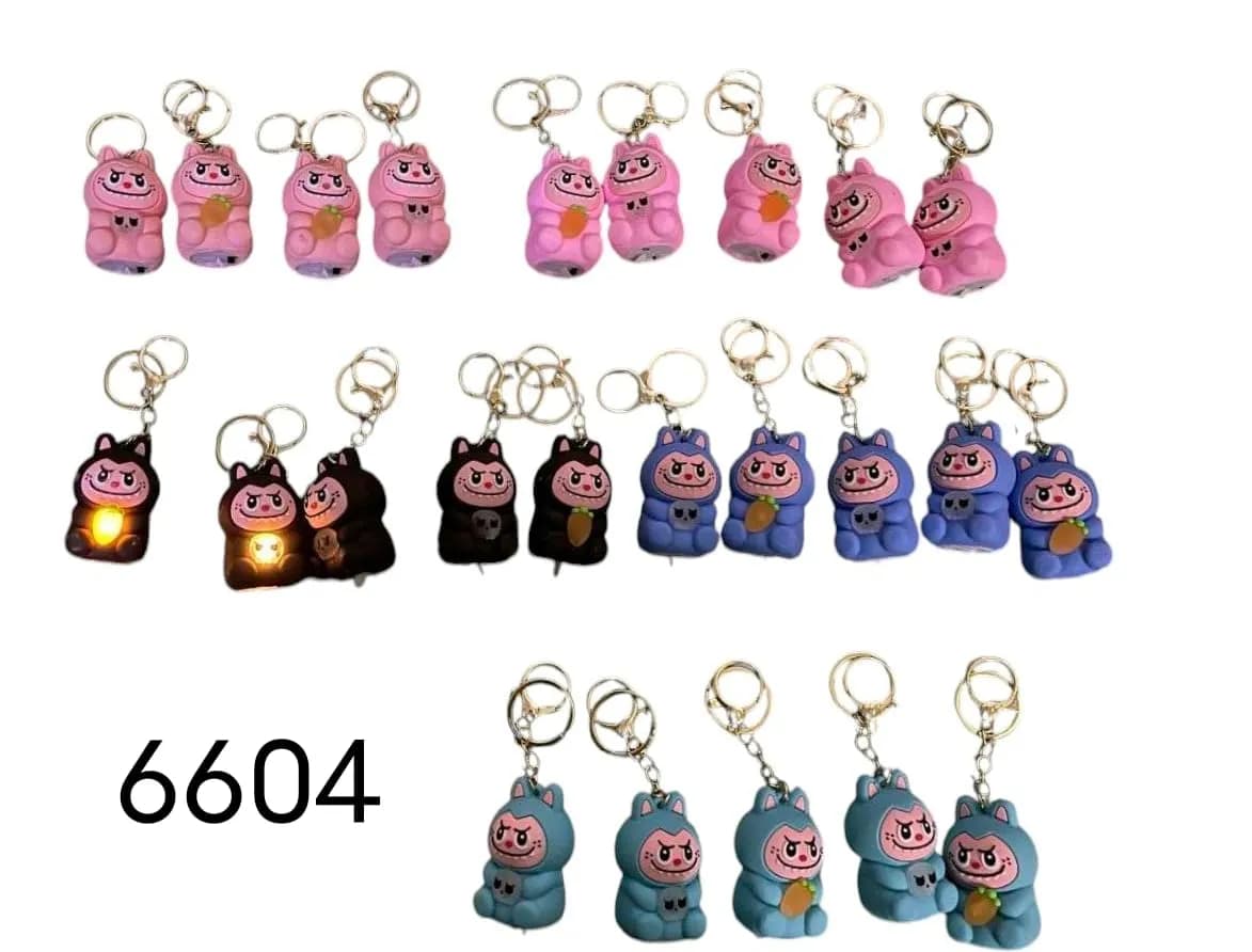 Brelok do Kluczy LED Postacie Mix Kolorów 24 szt.