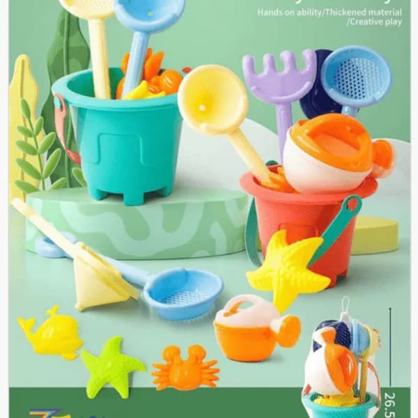 Zabawka Plażowa Zestaw do Piasku z Wiaderkiem 26,5cm 7 TOYS