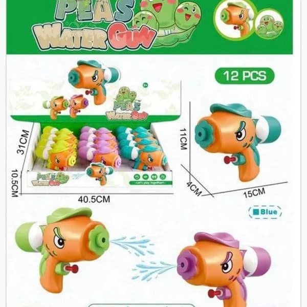 Pistolety na wodę Peas Water Gun 15cm - zestaw 12 sztuk