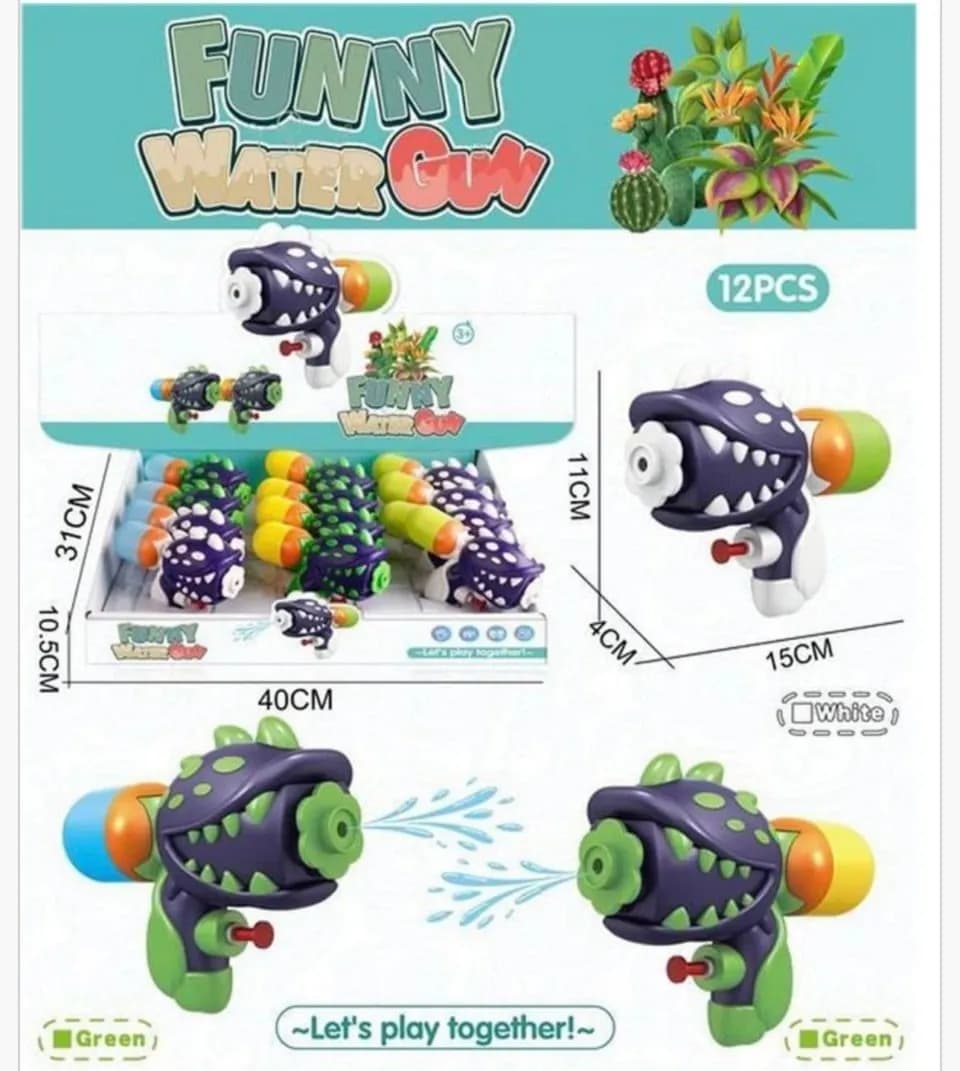 Pistolety na Wodne Funny Water Gun 15cm Roślina 12szt