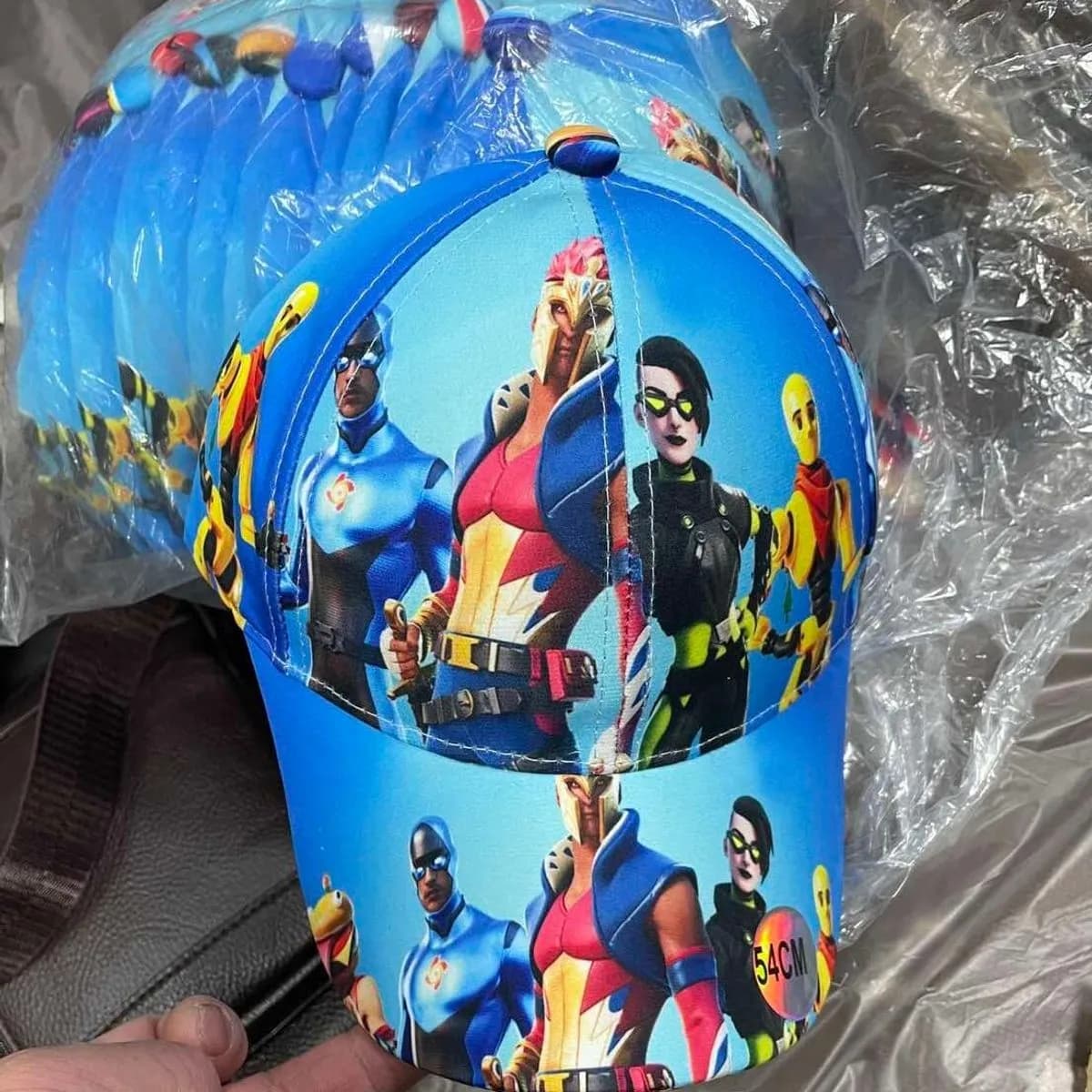 Czapki dla Dzieci z Daszkiem 54cm Niebieskie Postacie PK15032