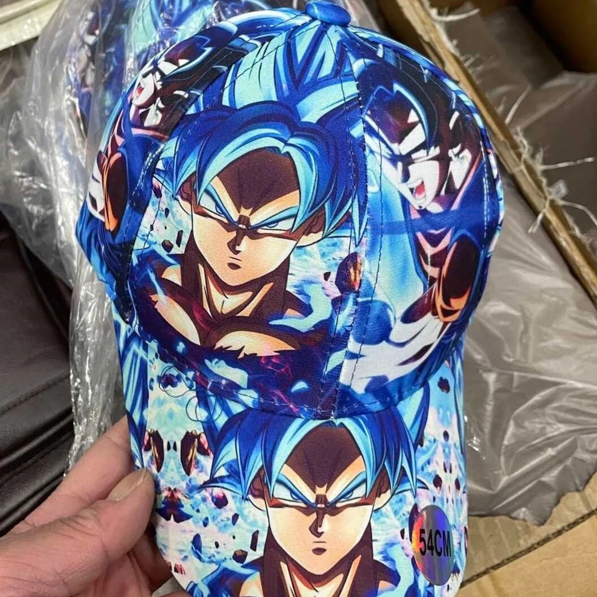 Czapki dla dzieci z daszkiem Anime Dragon Ball 54cm niebieskie