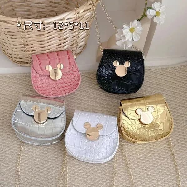 Torebka dla Dzieci 12x5x11cm Mix Kolorów Łańcuszek Myszka