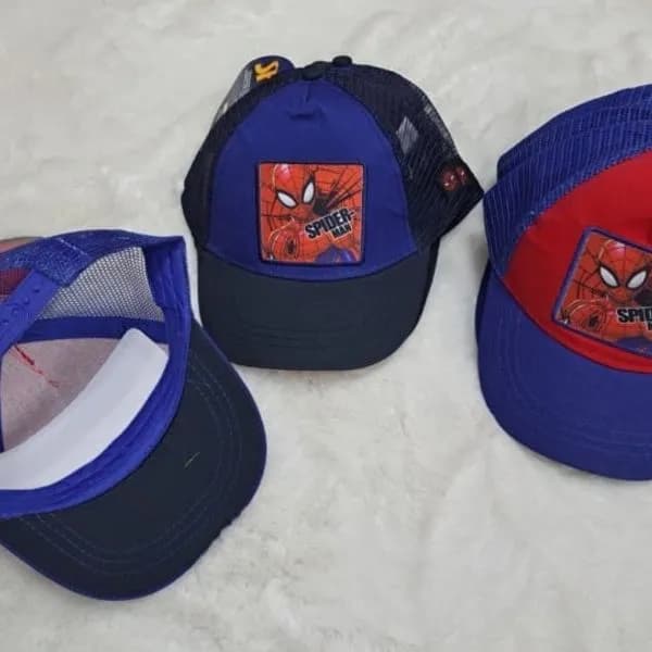 Czapka dla Dzieci Spiderman z Siatką Trucker - Mix Kolorów 12szt