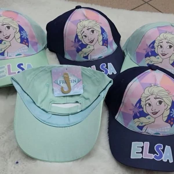 Czapka z daszkiem dla dzieci Elsa Frozen, mix kolorów, 12 szt.
