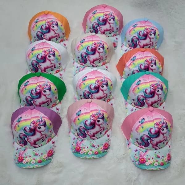 Czapka dla Dzieci z Daszkiem Jednorożec Mix Kolorów 12 szt.