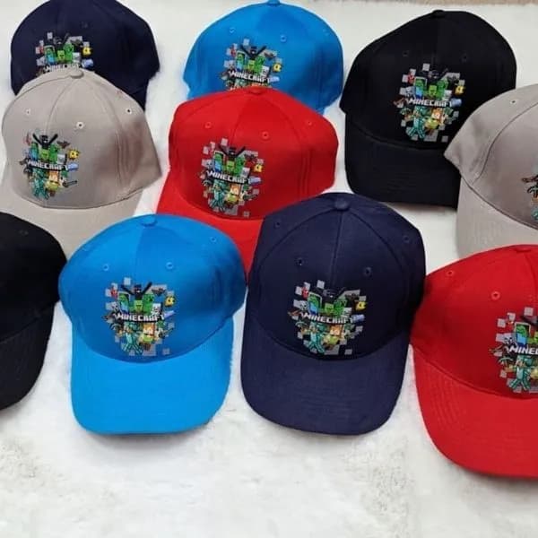 Czapka dla Dzieci Minecraft z Daszkiem Mix Kolorów 10 szt.