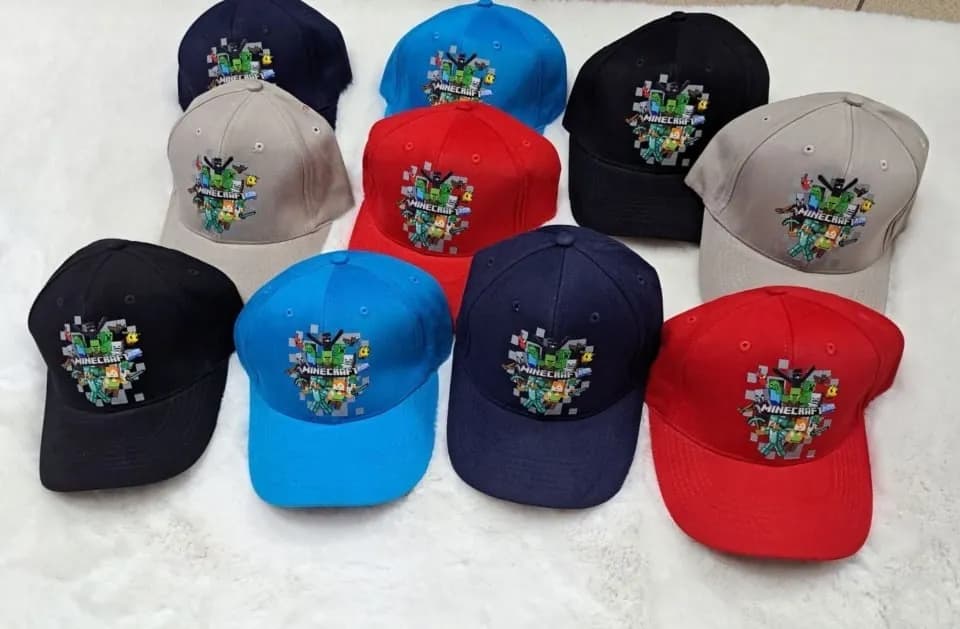 Czapka dla Dzieci Minecraft z Daszkiem Mix Kolorów 10 szt.