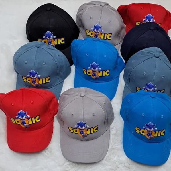 Czapka z daszkiem dla dzieci Sonic - Mix kolorów, 10 szt.