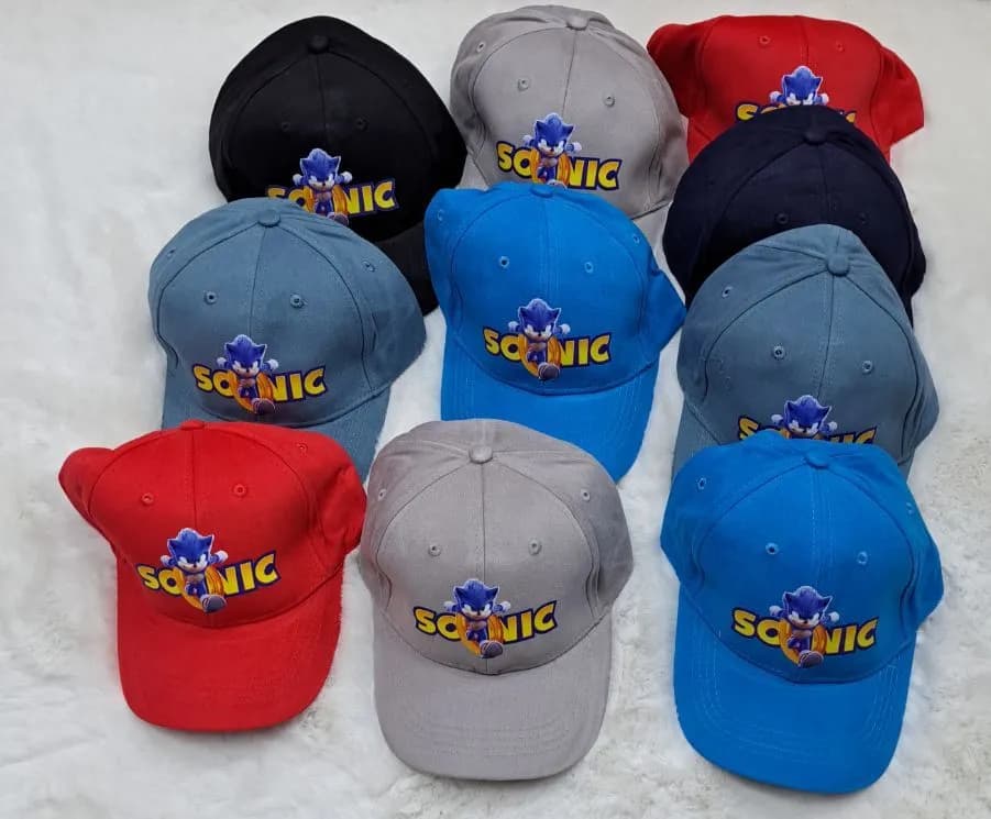 Czapka z daszkiem dla dzieci Sonic - Mix kolorów, 10 szt.