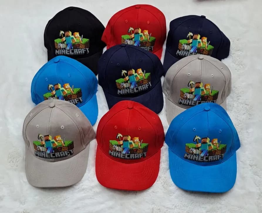 Czapka dla Dzieci Minecraft z Daszkiem Mix Kolorów 10 szt.