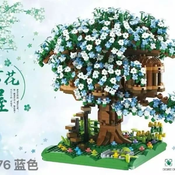 Klocki dla Dzieci Domek na Drzewie Niebieska Wiśnia 32076