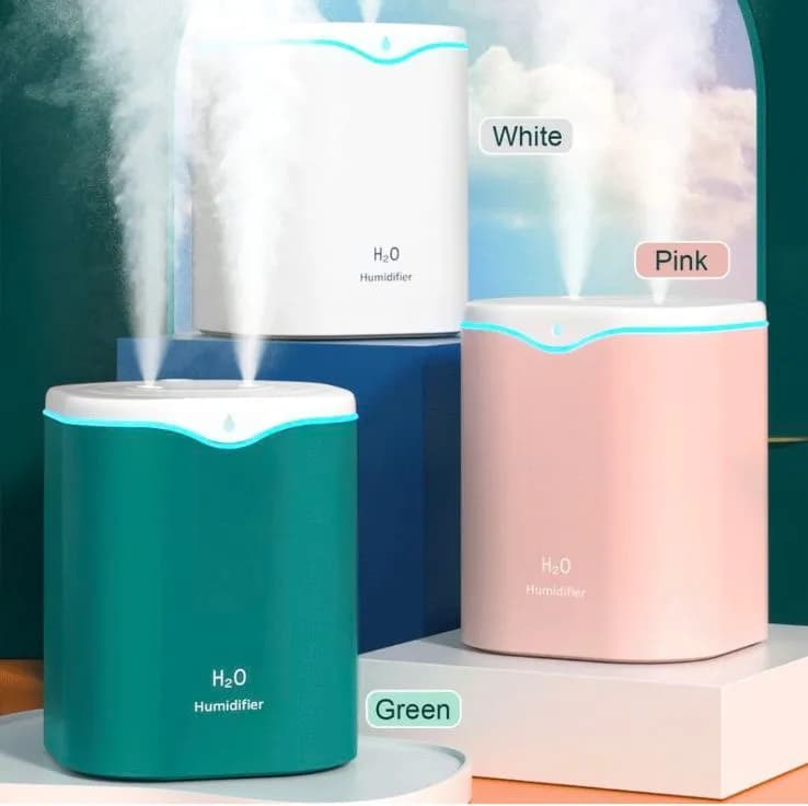 BIG Difuzo 2l Nawilżacz Powietrza H2O Podwójna Dysza LED