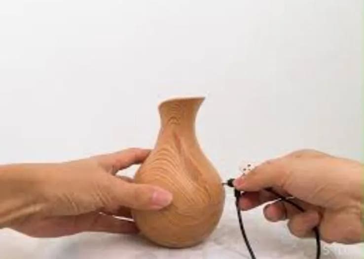 Difuzor do pokoju z efektem drewna, kształt wazonu - 6 szt.