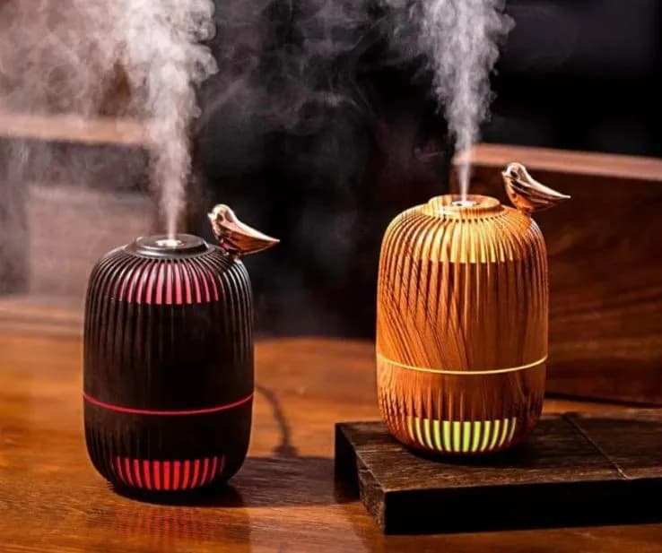 Dyfuzor zapachowy do pokoju i samochodu, wzór drewno, ptak, 6 szt.