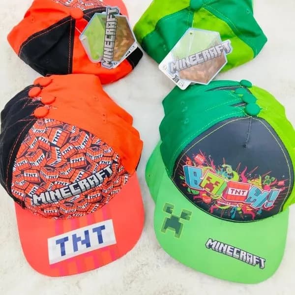 Czapka Minecraft dla Dzieci 52-54cm z daszkiem mix kolorów