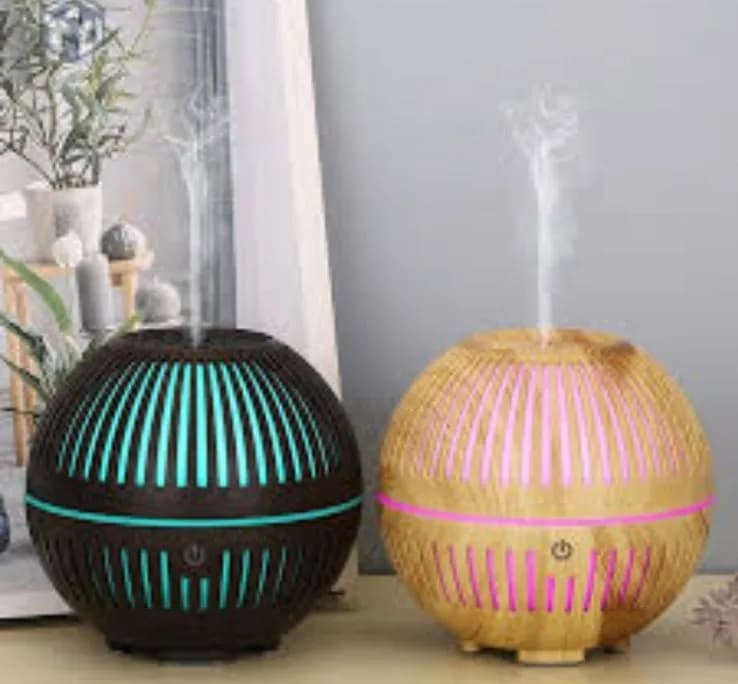 Dyfuzor zapachowy KÓLEZ.z Kolorowy, LED, wzór drewna