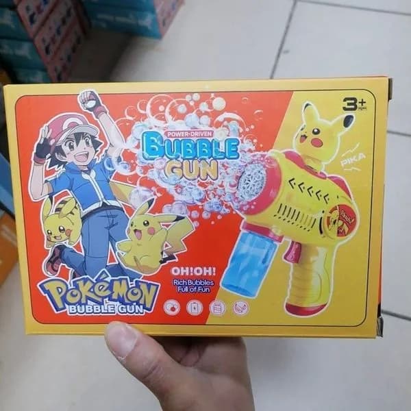 Pistolet do baniek Pokemon Bubble Gun Pikachu, automat - 6 szt.