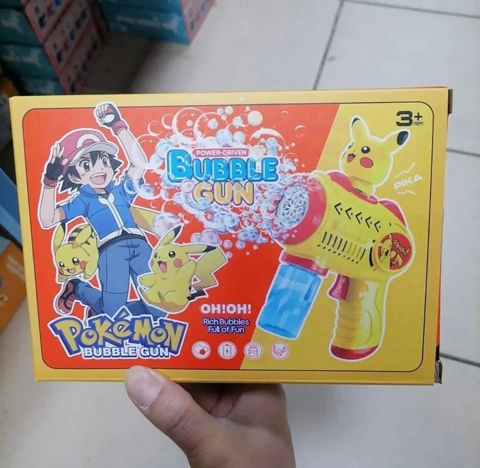 Pistolet do baniek Pokemon Bubble Gun Pikachu, automat - 6 szt.