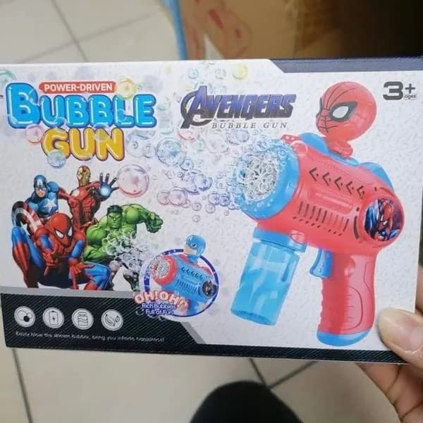 Pistolet do baniek Bubble Gun Avengers Spider-Man, automat 6szt