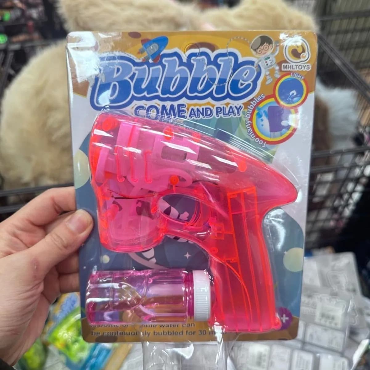 Zabawka Pistolety Bubble z Efektem Świetlnym Mix Kolorów 12 szt.