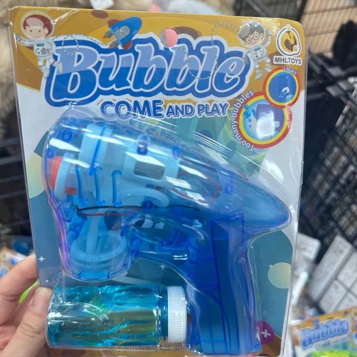 Zabawka Pistolety Bubble z Efektem Świetlnym Mix Kolorów 12 szt.