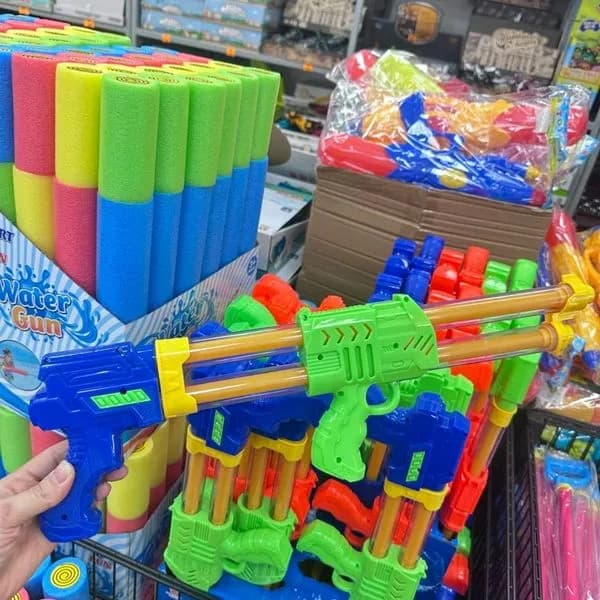 Pistolety na Wodne dla Dzieci Dwulufowe z Pompką - 12 szt.