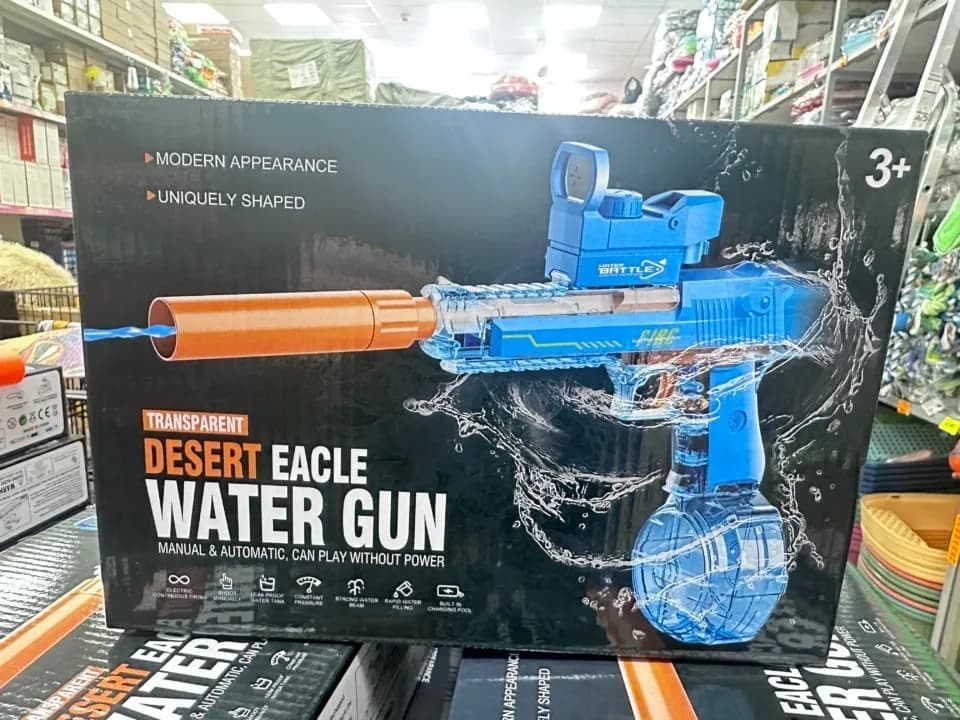 Pistolet na wodę Desert Eacle Water Gun, elektryczny, transparentny