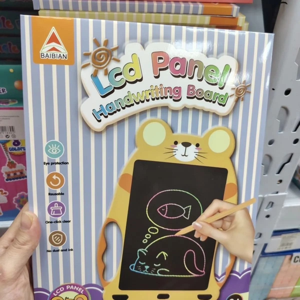 Tablet LCD Panel Handwriting Board Znikopis Żaba 12szt Mix