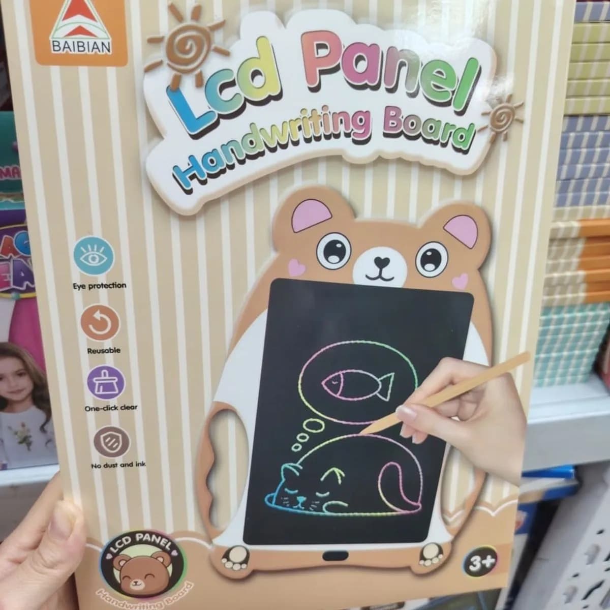 Tablet LCD Panel Handwriting Board Znikopis Żaba 12szt Mix