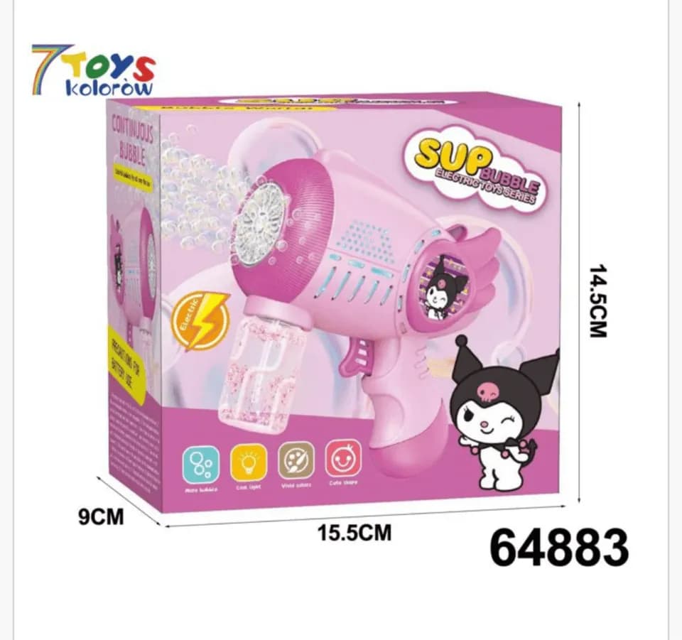 Sup Bubble Electric Toy Series - Pistolet do baniek 15,5cm Różowy