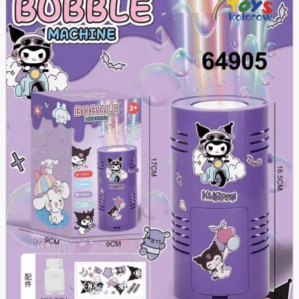 Kuromi Bubble Machine 16.5cm Maszynka do baniek Światło Muzyka
